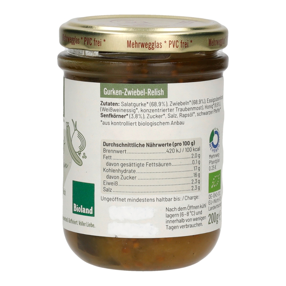Allerliebe Bioland Gurken-Zwiebel-Relish 200g  2