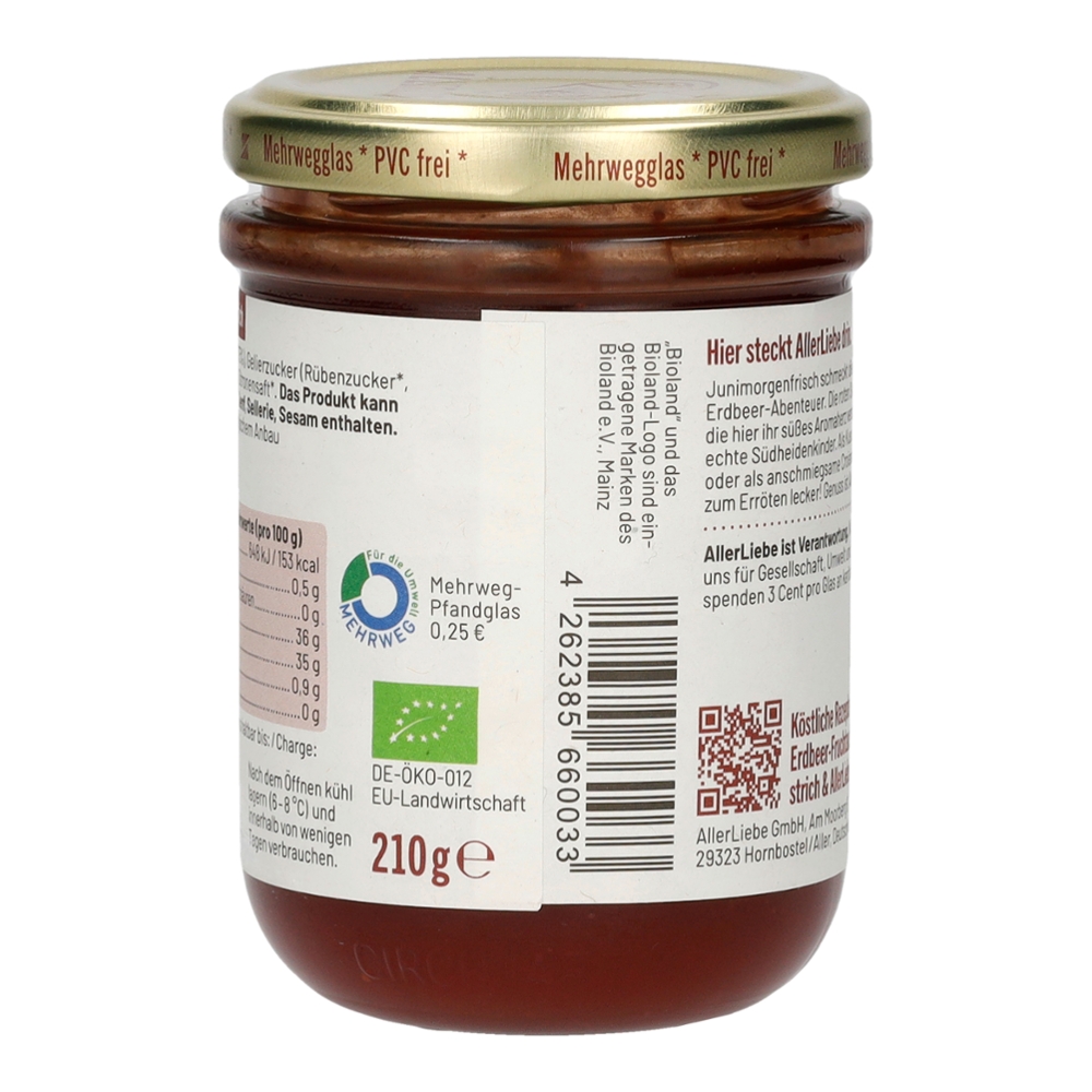 Allerliebe Bioland Erdbeer-Fruchtaufstrich 210 g  4