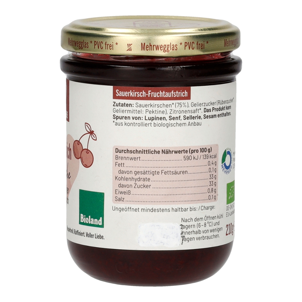 Allerliebe Bioland Sauerkirsch-Fruchtaufstrich 210g 2