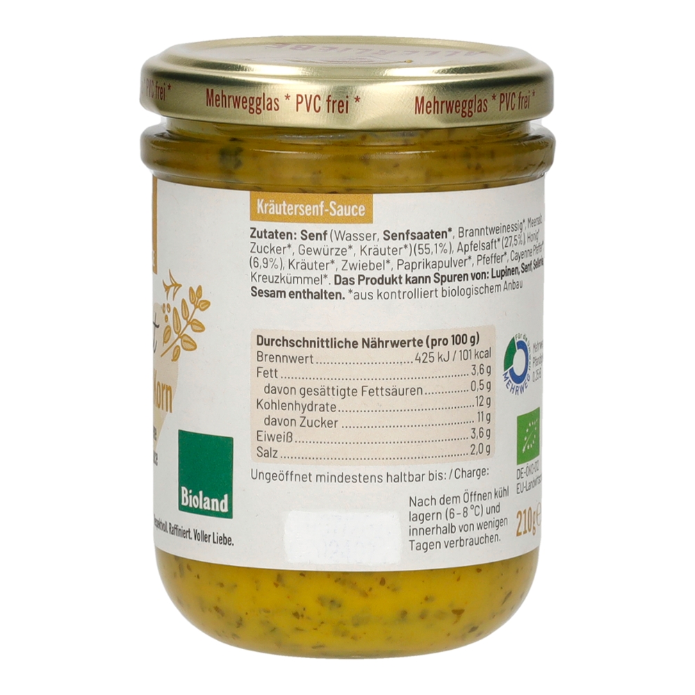 Allerliebe Bioland Kräutersenf-Sauce 215g  2