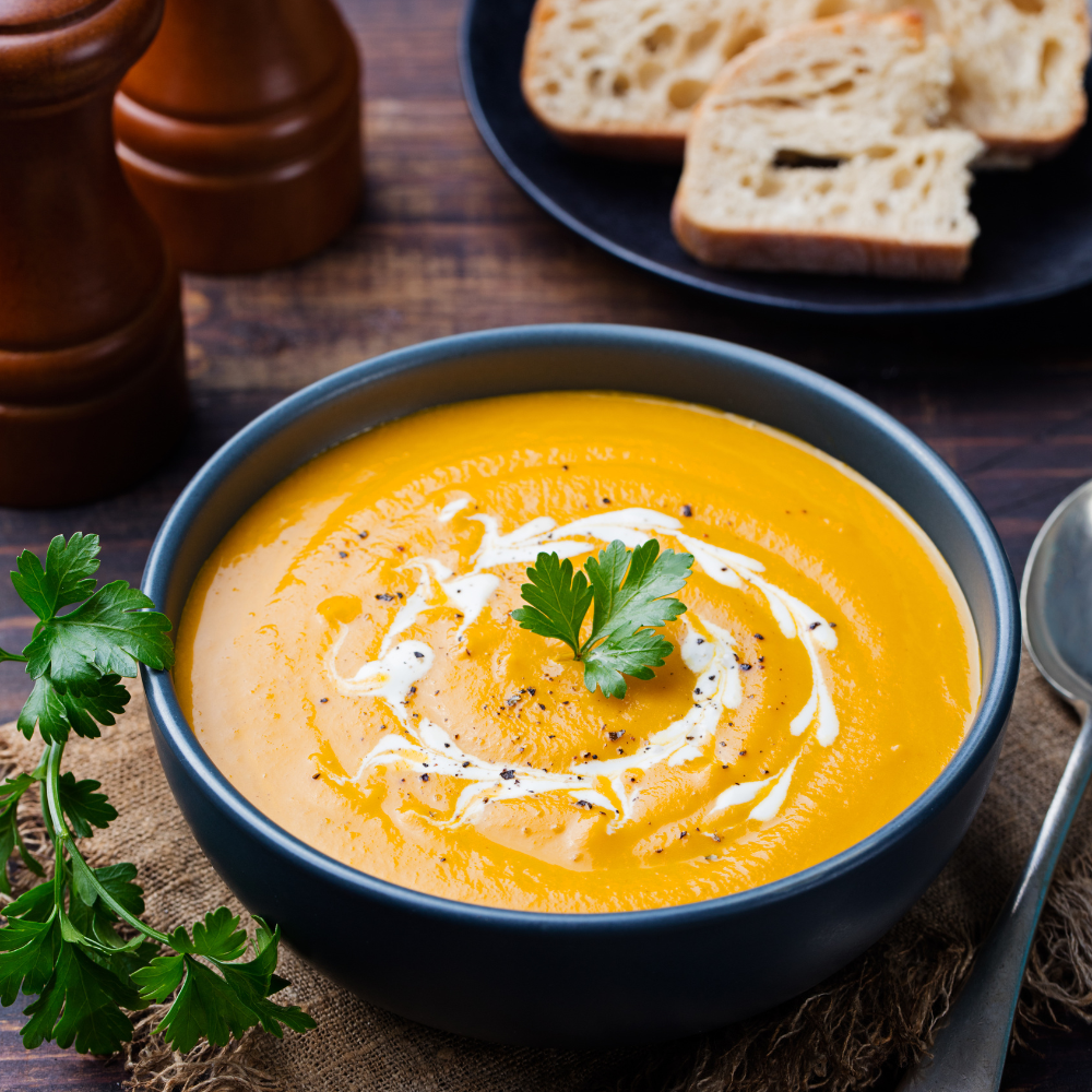 Kürbissuppe mit Leindotteröl