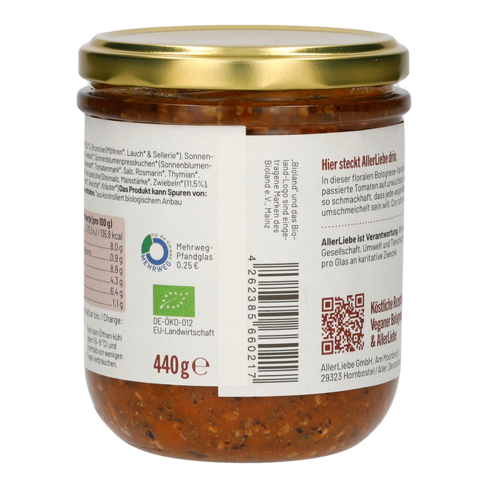 Allerliebe Bioland Sonnenblumen Bolognese 420g  4