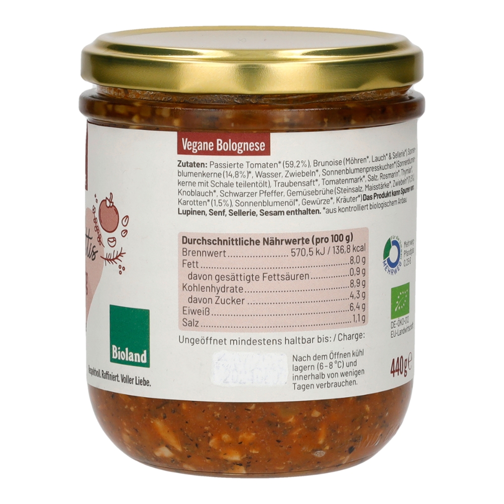 Allerliebe Bioland Sonnenblumen Bolognese 420g  2